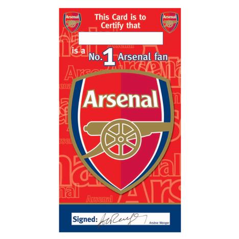 No.1 Fan Personalisable Arsenal Certificate Birthday Card £2.45